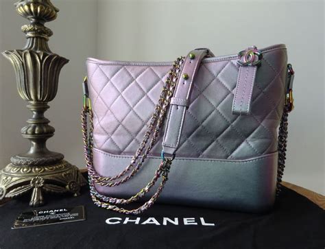 iridescent chanel gabrielle street style|chanel gabrielle hobo bag.